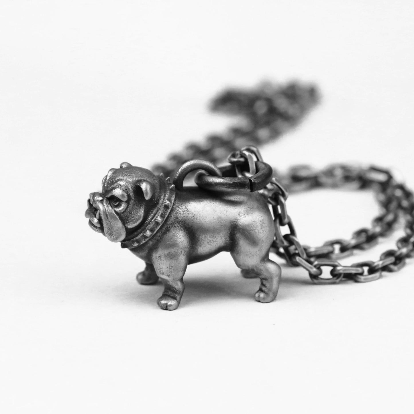 English Pitbull 925 Silver Pendant Necklace, Bulldog Silver Pendant, Bully Dog Necklace, Handmade Silver Pendant Gift