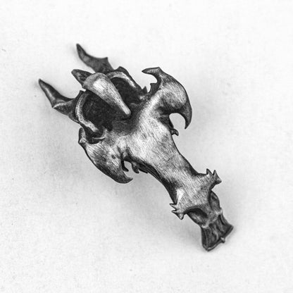 Wisdom Prajna Ghost Face Pendant-Ghost Roaring Pendant-Human Skull Wisdom Gift-Oxidized Silver Jewelry-Wizard Jewelry-Gift For Him