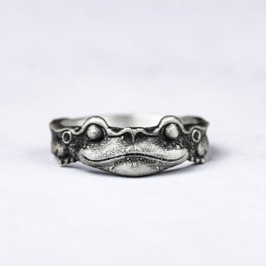 925 silver Frog prince copper ring jewelry, brass ring frog couple personality froschkönig frosch jewelry handmade custom jewelry