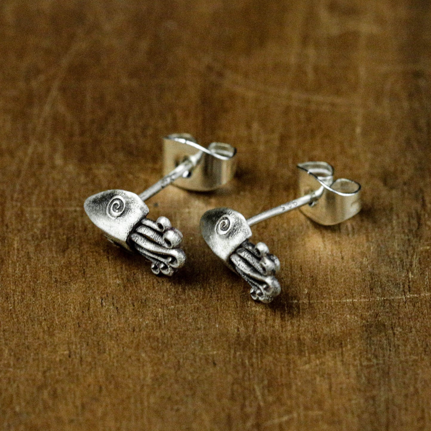 925 sterling silver Cthulhu earrings, tentacle earrings, sea animals, octopus earrings - Handmade