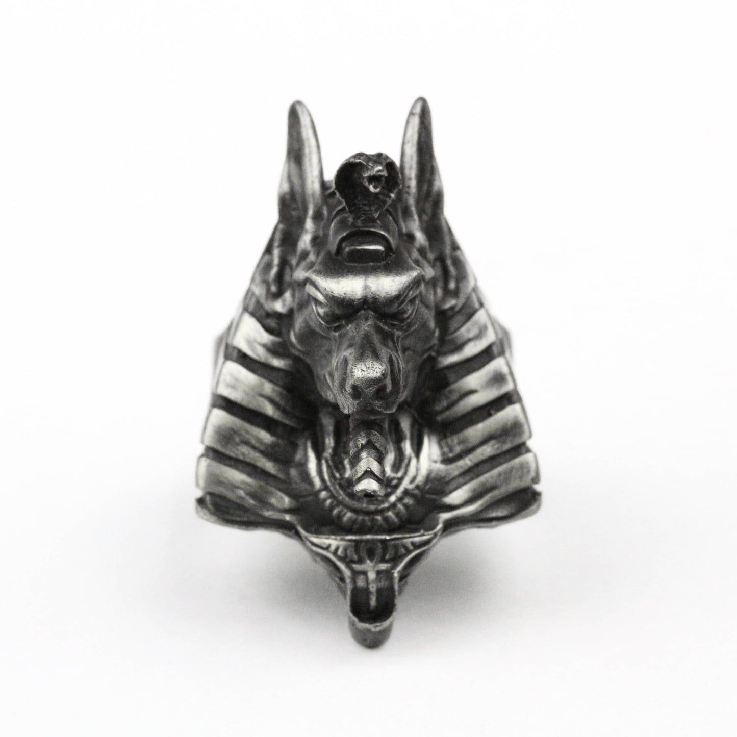 Anubis ring Egyptian god of death ring patron saint of pharaoh soul Egyptian king Anubis brass craftsman making jewelry