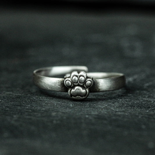 925 sterling silver cat paw ring, cat paw ring, paw print ring, pet jewelry, gift for cat lovers