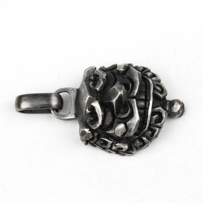Chinese style Tang lion pendant,Lion Pendant,Tang Lion Pendant, Lion Ball Pendant,Silver Foo Dog Necklace Chinese Guardian Fu Lion Accessory