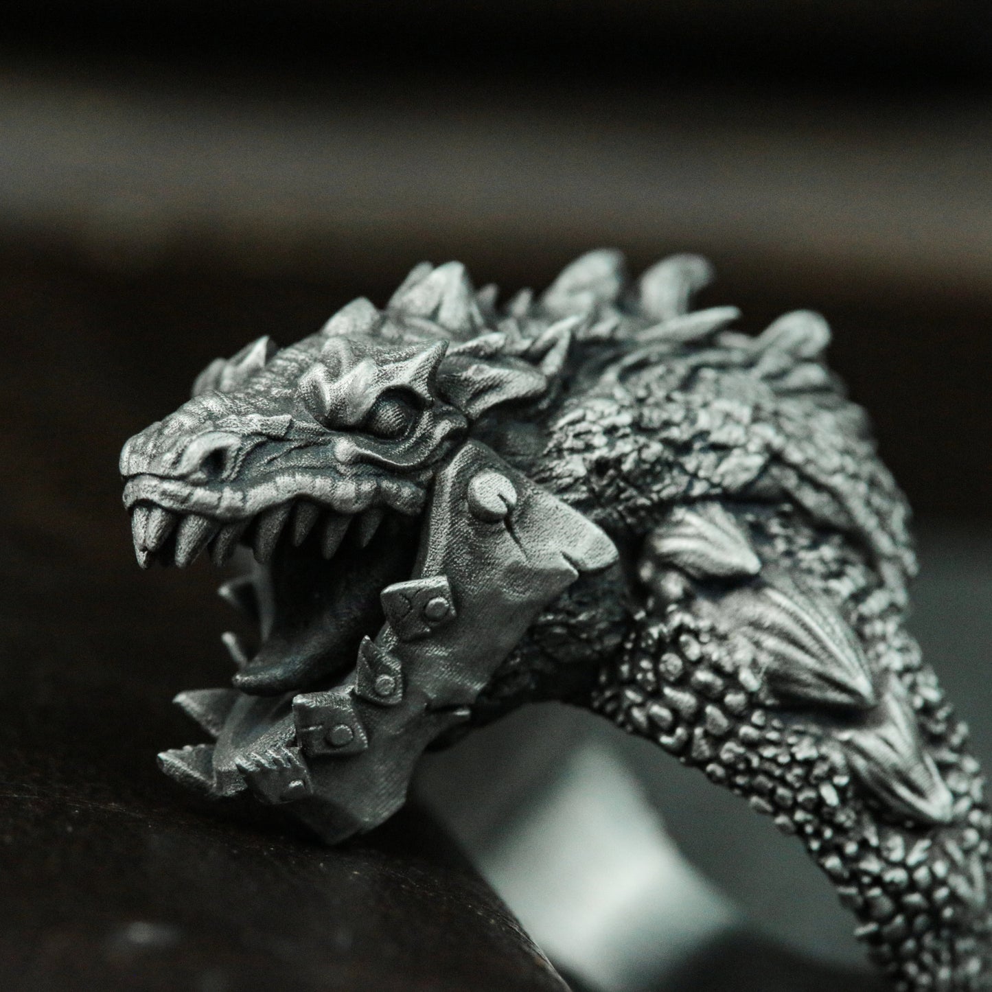 Mechanical Tyrannosaurus 925 Silver Ring - Mechanical Style Dragon Ring - Wasteland Style Ring Gift Personality Handmade Man Ring