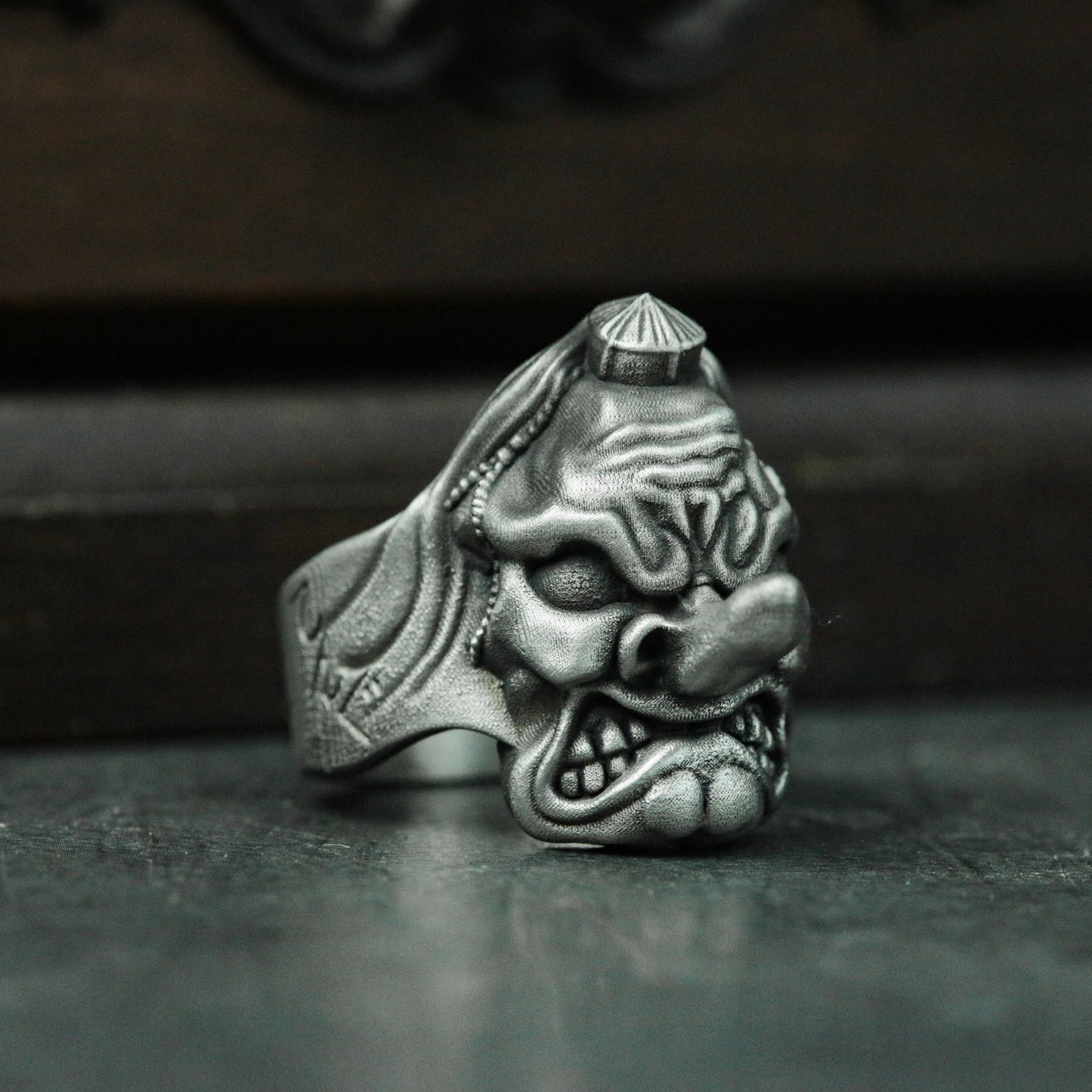 Hyakki Night Walk-Tengu 925 Silver Ring-Japanese Legend Style Ring Gift Personality Handmade Man Ring