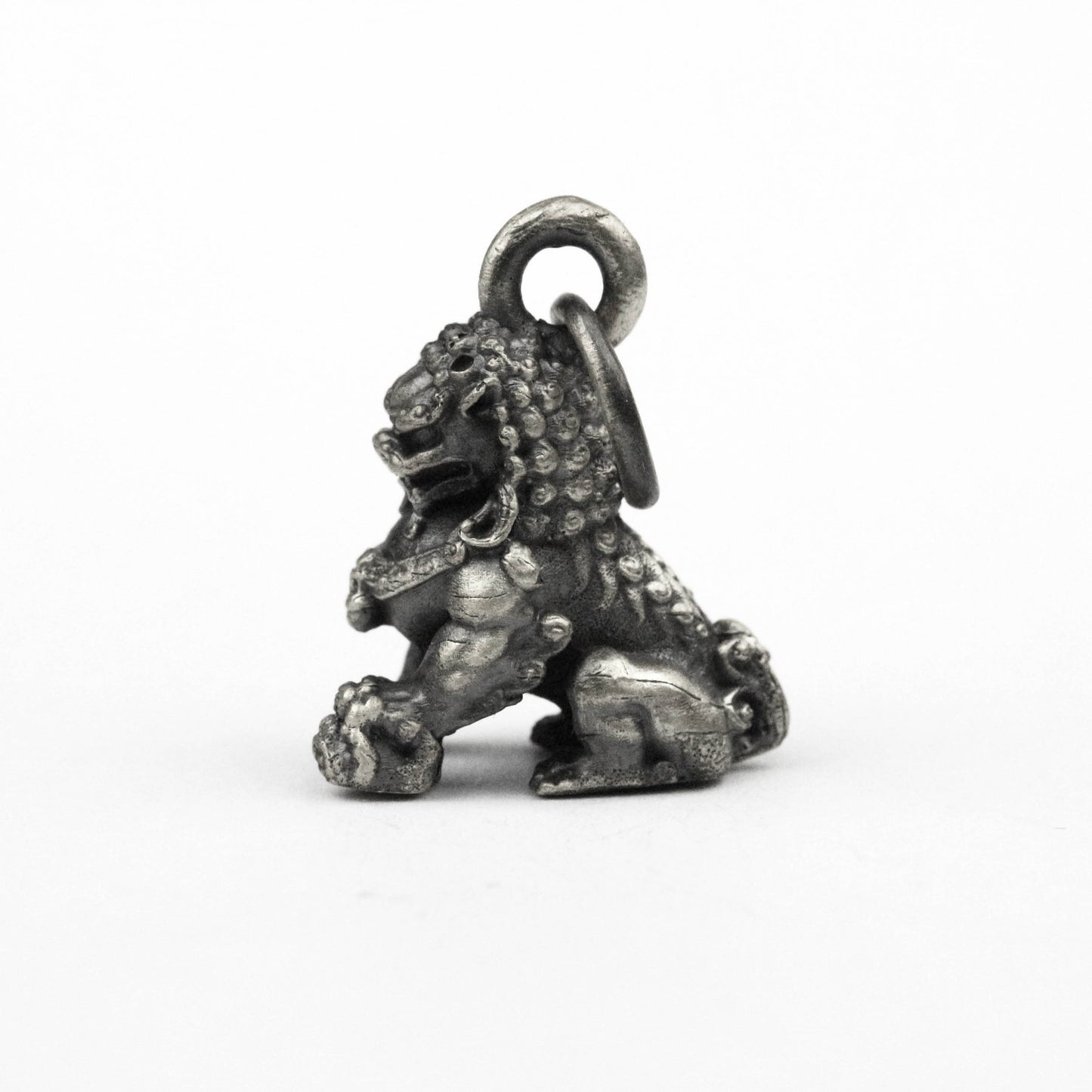 925 silver Lion Pendant, Tang Lion Pendant, Lion Ball Pendant, Chinese Style Lion Necklace, Brass Handmade Jewelry