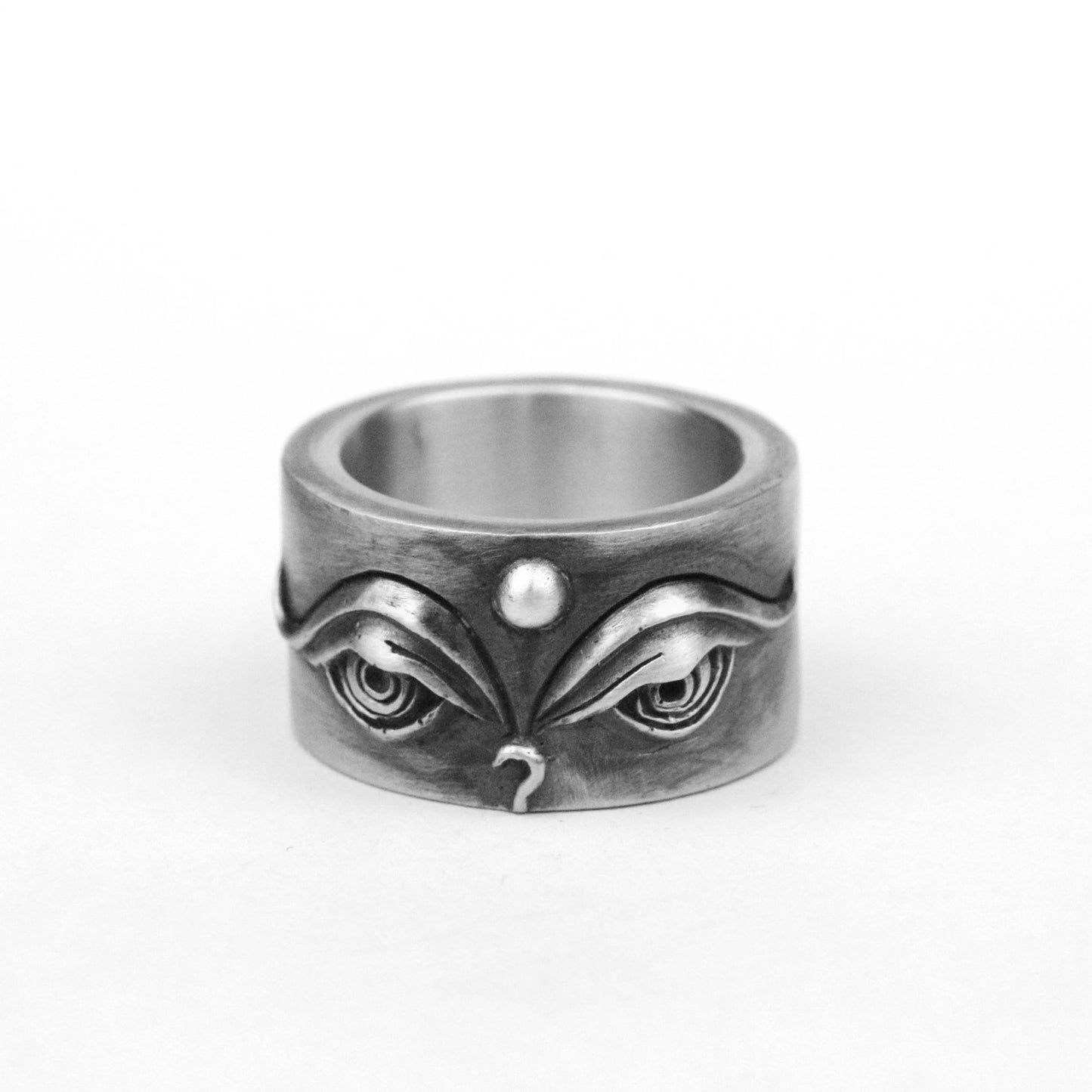 925 silver evil eye ring, Buddha's eye ring, yoga jewelry, Buddhist beliefs, designer handmade, unisex ring