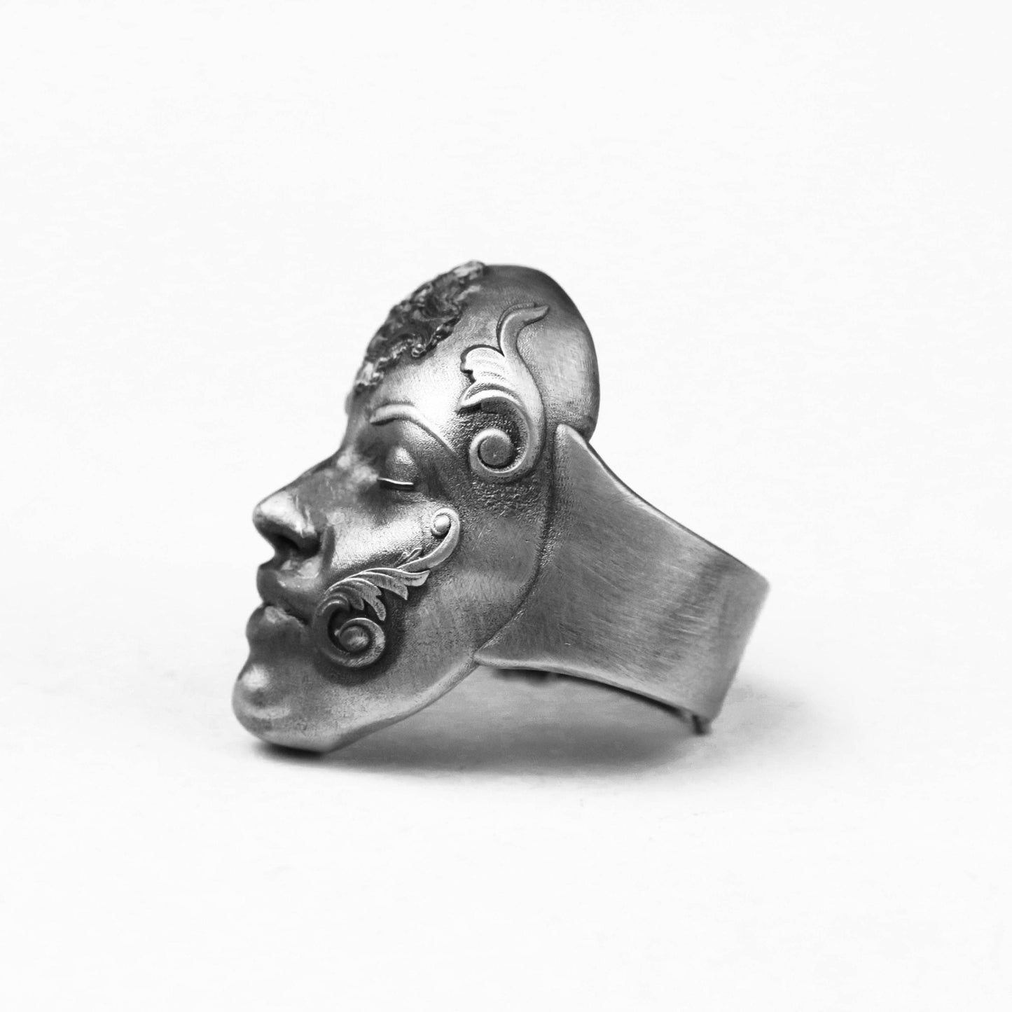 925 silver elf mask ring, masquerade mask ring