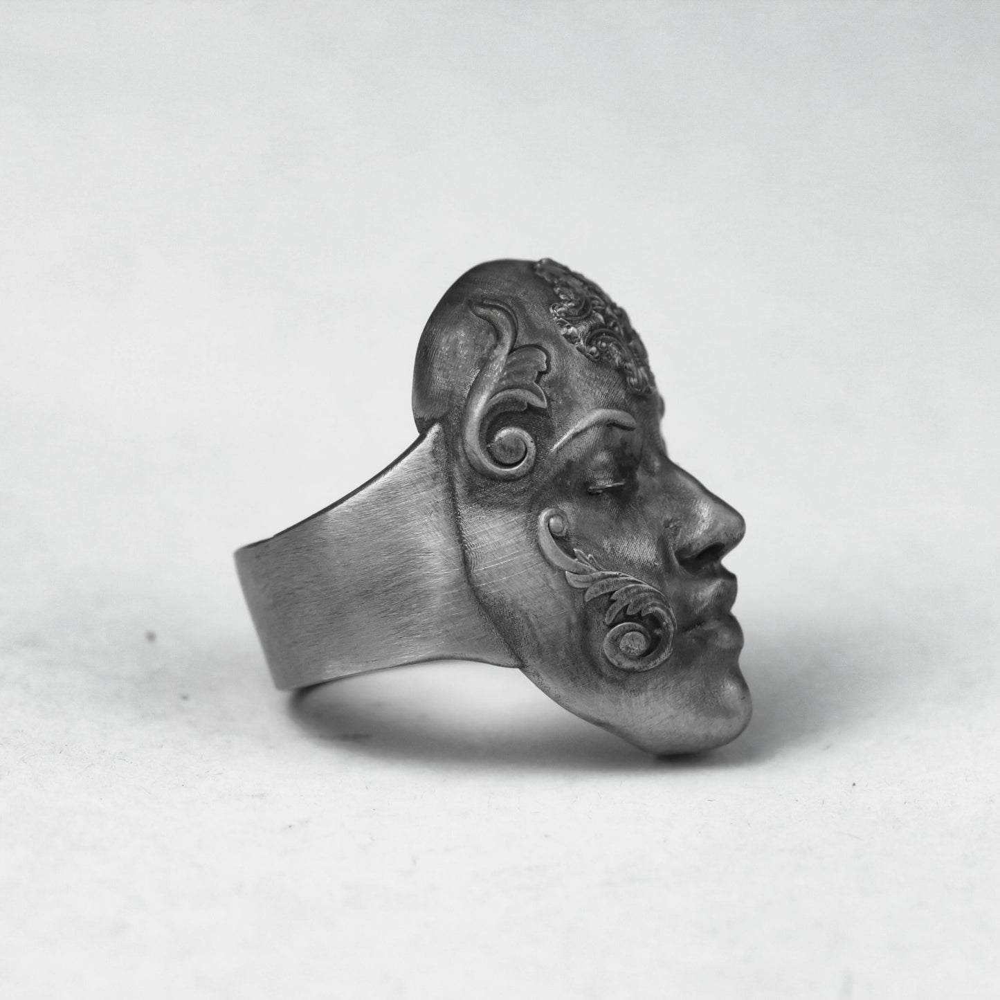 925 silver elf mask ring, masquerade mask ring