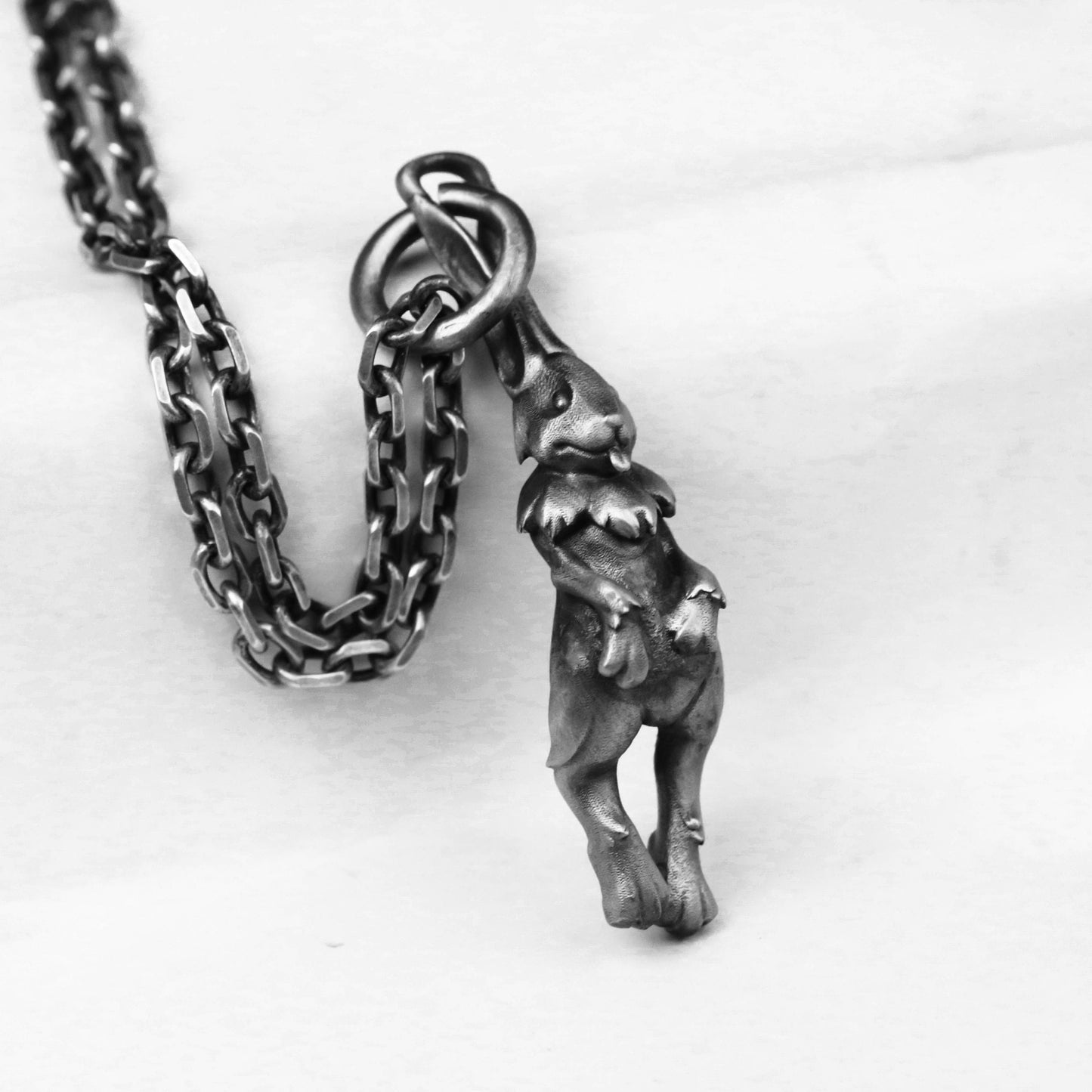 925 Silver Standing Rabbit Pendant, Long Ear Rabbit Pendant, Mr. Magic Rabbit Pendant