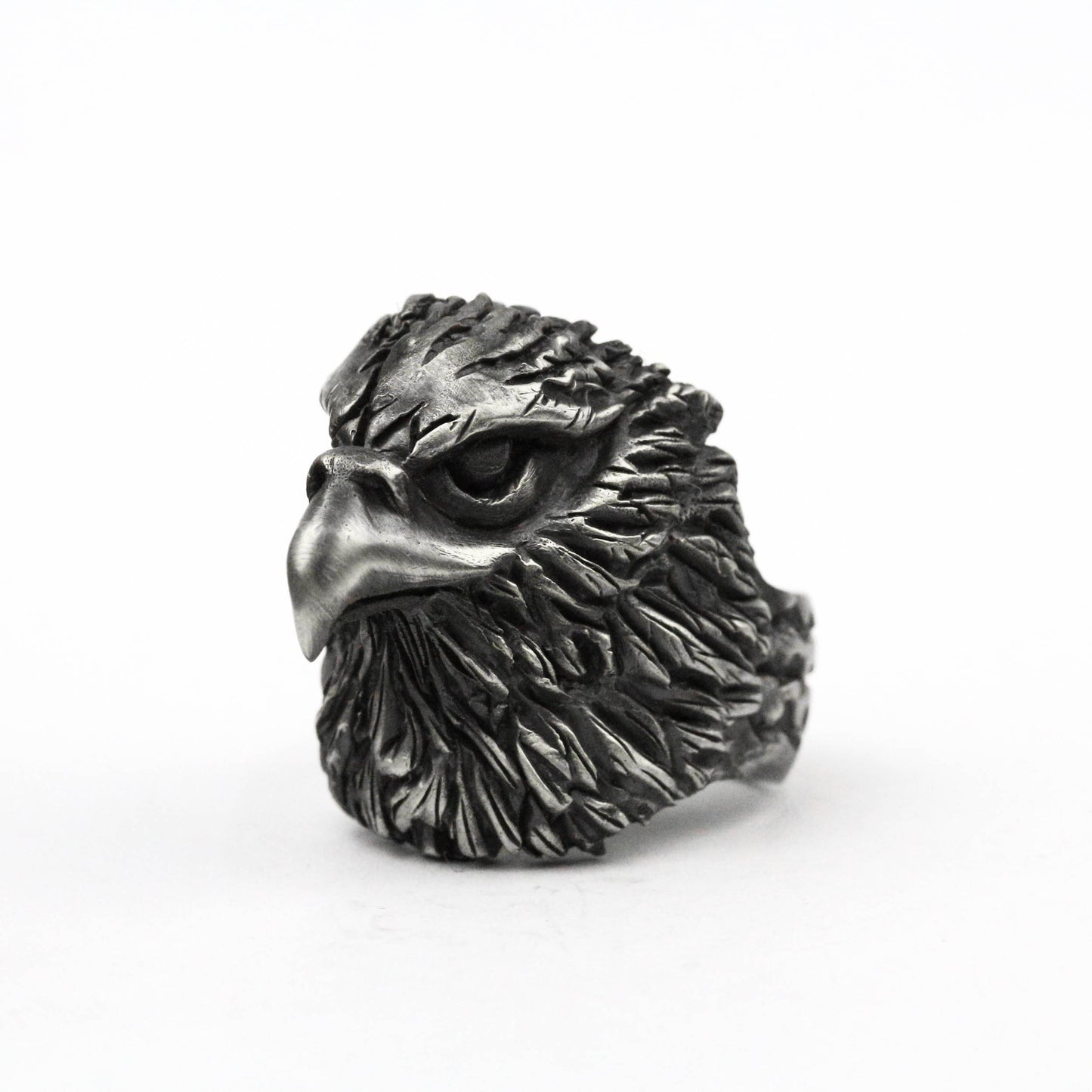 925 silver Eagle ring, men's eagle ring, condor ring, eagle head ring