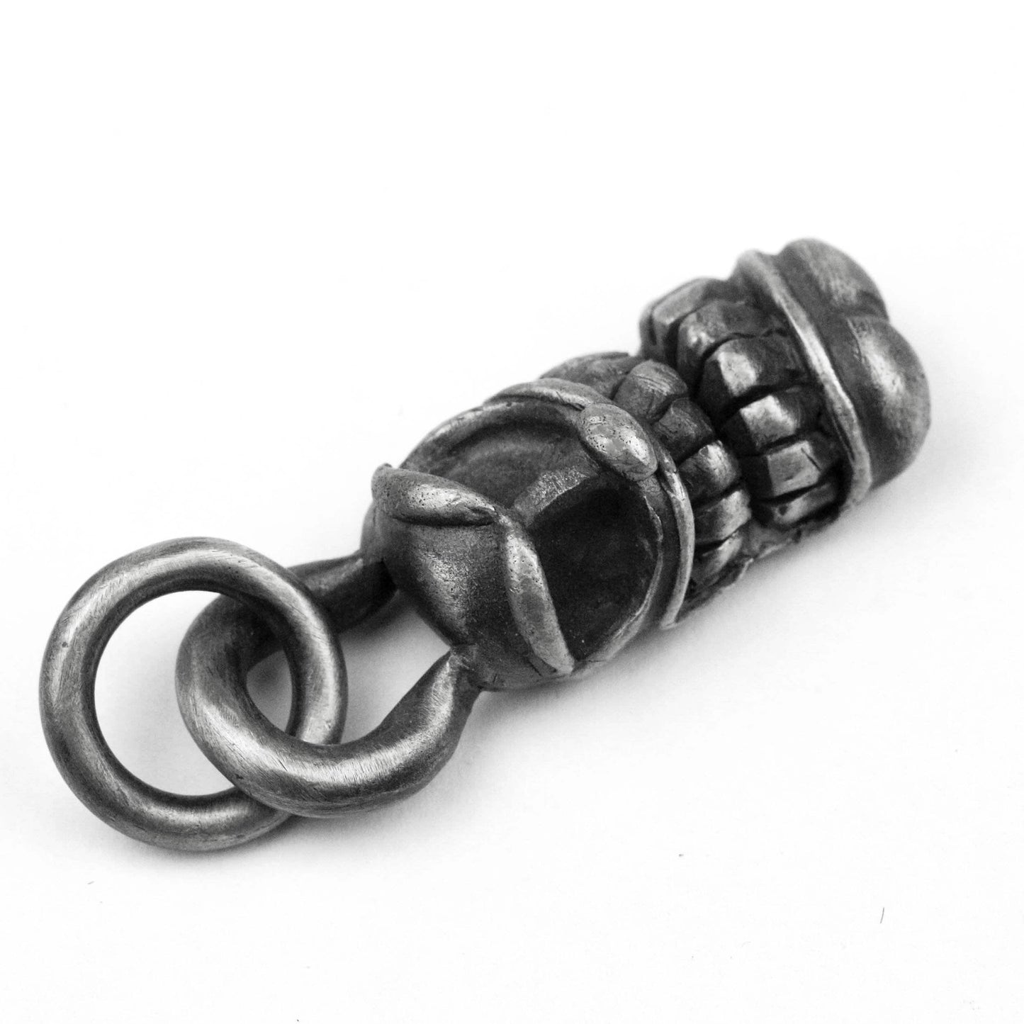 925 silver skull totem pillar pendant,vintage brass alloy key chain pendant handmade jewelry