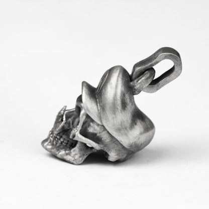 Mario-Style 925 Silver Skull Pendant Necklace - Vintage Handcrafted Chain for Men