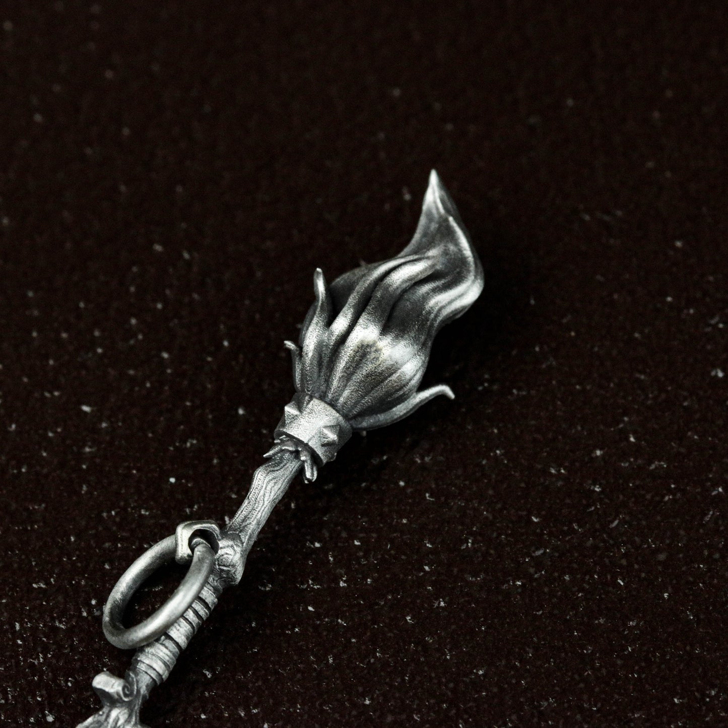 925 sterling silver witch broom pendant, pendant pagan, witchcraft, gift for witches, magic jewelry, flying broom