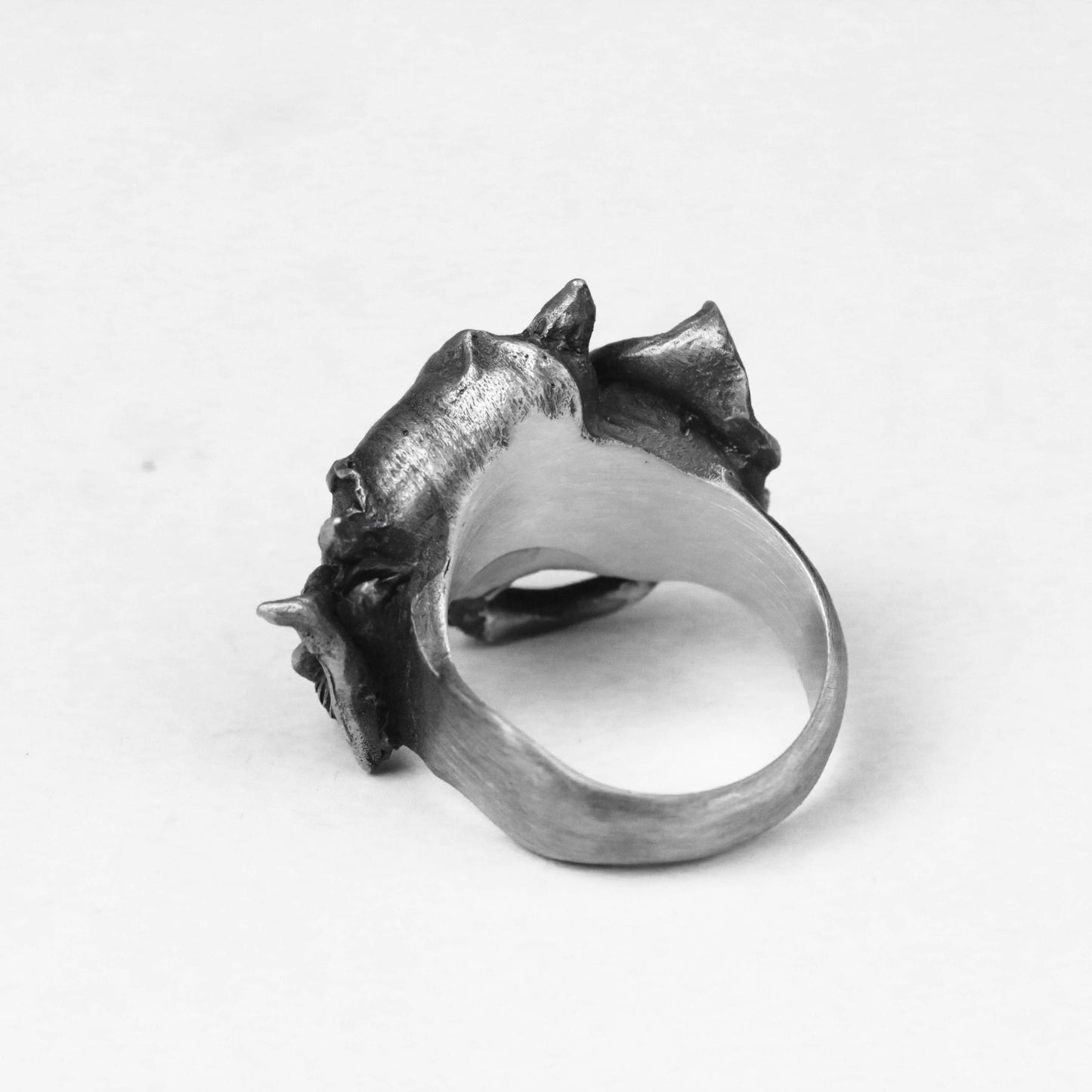 925 silver Devil ring evil heart ring angel wings ring Brass 925 silver handmade custom jewelry