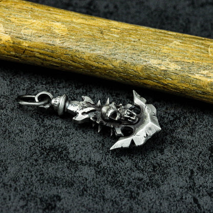 925 Sterling Silver Anchor Skull Necklace, Skull Anchor Pendant for Men, Nautical Jewelry, Surfer Necklace, Christmas Gifts for Him