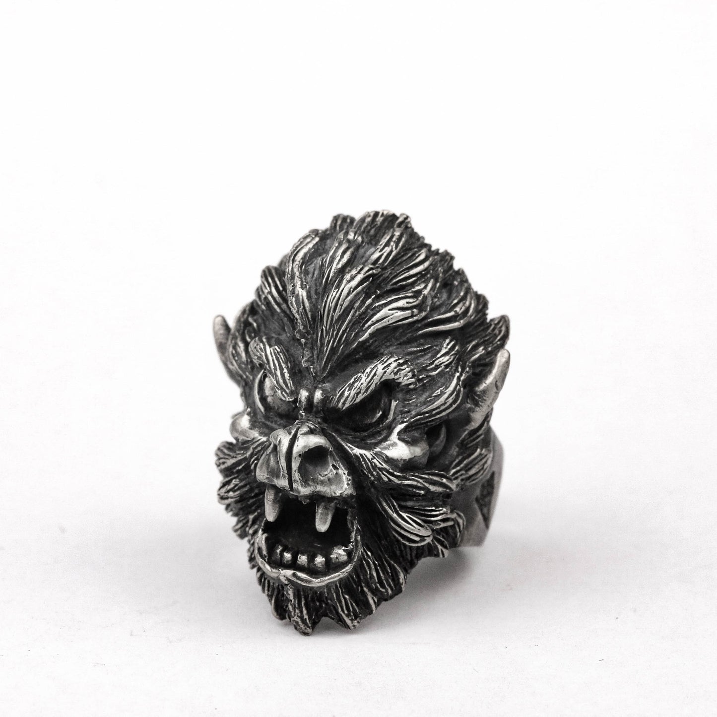 925 silver Monkey King Ring Journey to the West Buddha Ring Brass Hand Carved Gorilla Charm Jewelry