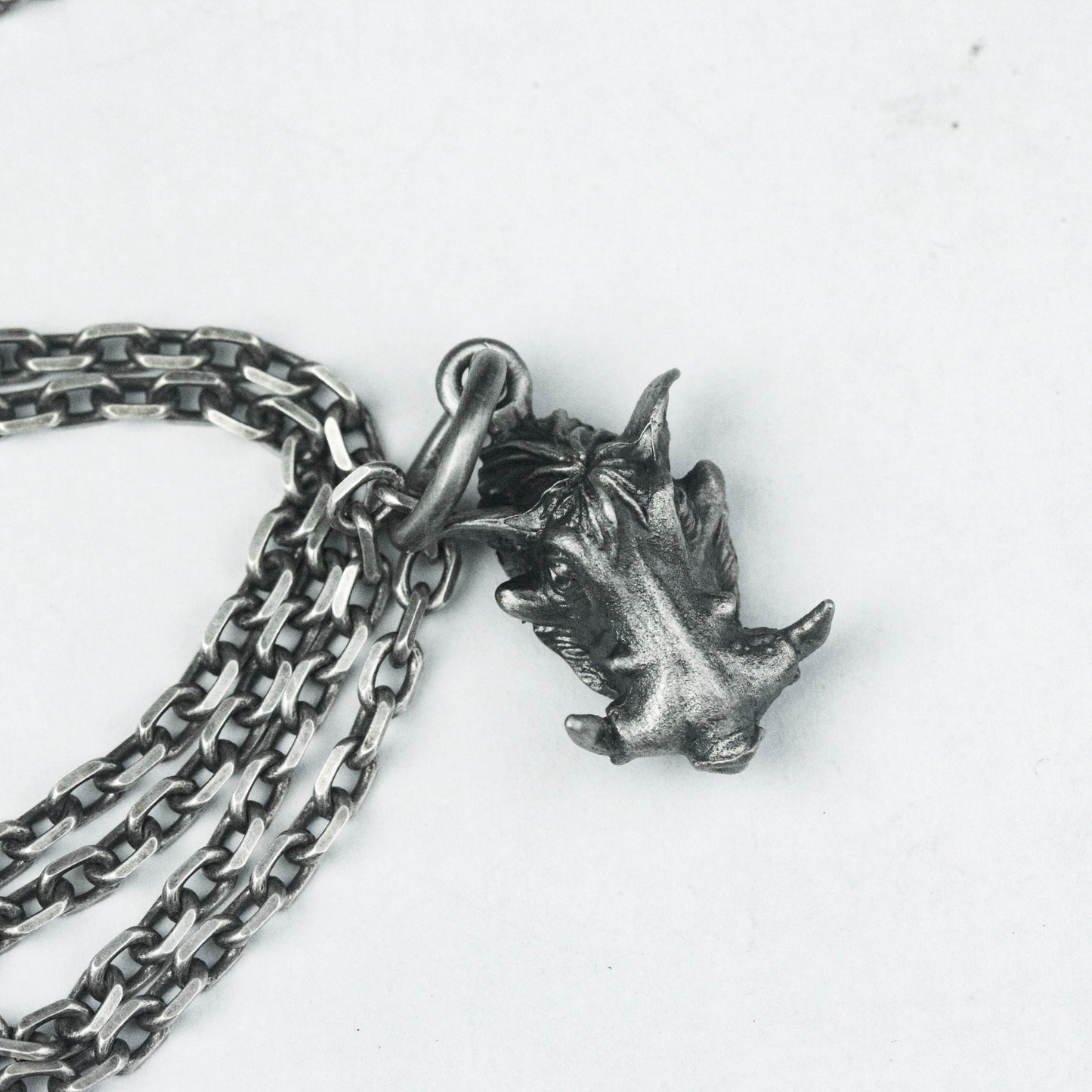 Wild boar 925 silver/brass necklace pendant, wild boar animal silver necklace, personalized men's accessories