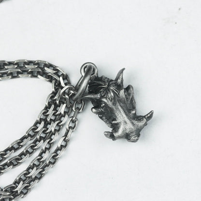 Wild boar 925 silver/brass necklace pendant, wild boar animal silver necklace, personalized men's accessories