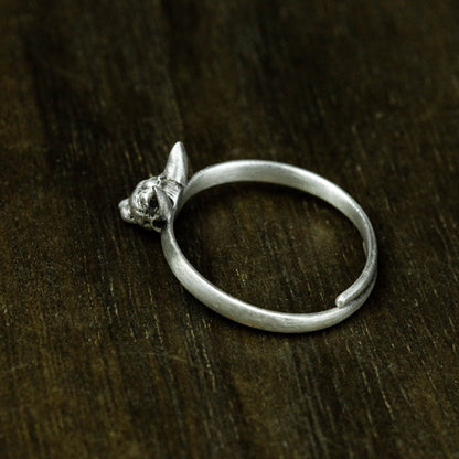 925 Sterling Silver Sphinx Cat Ring, Silver Cat Ring, Sphynx Cat Jewelry, Cat Gift, Valentine's Day Gift