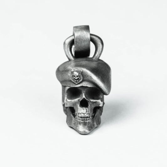 The Expendables Skull 925 Silver Pendant Necklace, General Skull Necklace, Soldier Necklace, Handmade Skull Silver Pendant