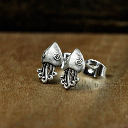 925 sterling silver Cthulhu earrings, tentacle earrings, sea animals, octopus earrings - Handmade