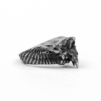 Crow Ring Brass Pointed Beak Ring retro Eagle Beak Ring Skull Ring Punk Popular Ring Domineering head deer handmade  jewelry