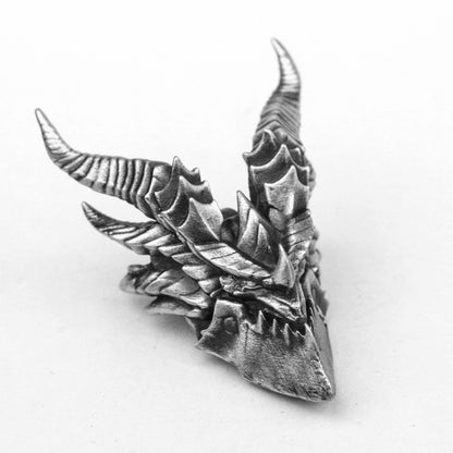 Dragon Commander Pendant - Solid Brass Handmade Fantasy Creature Necklace