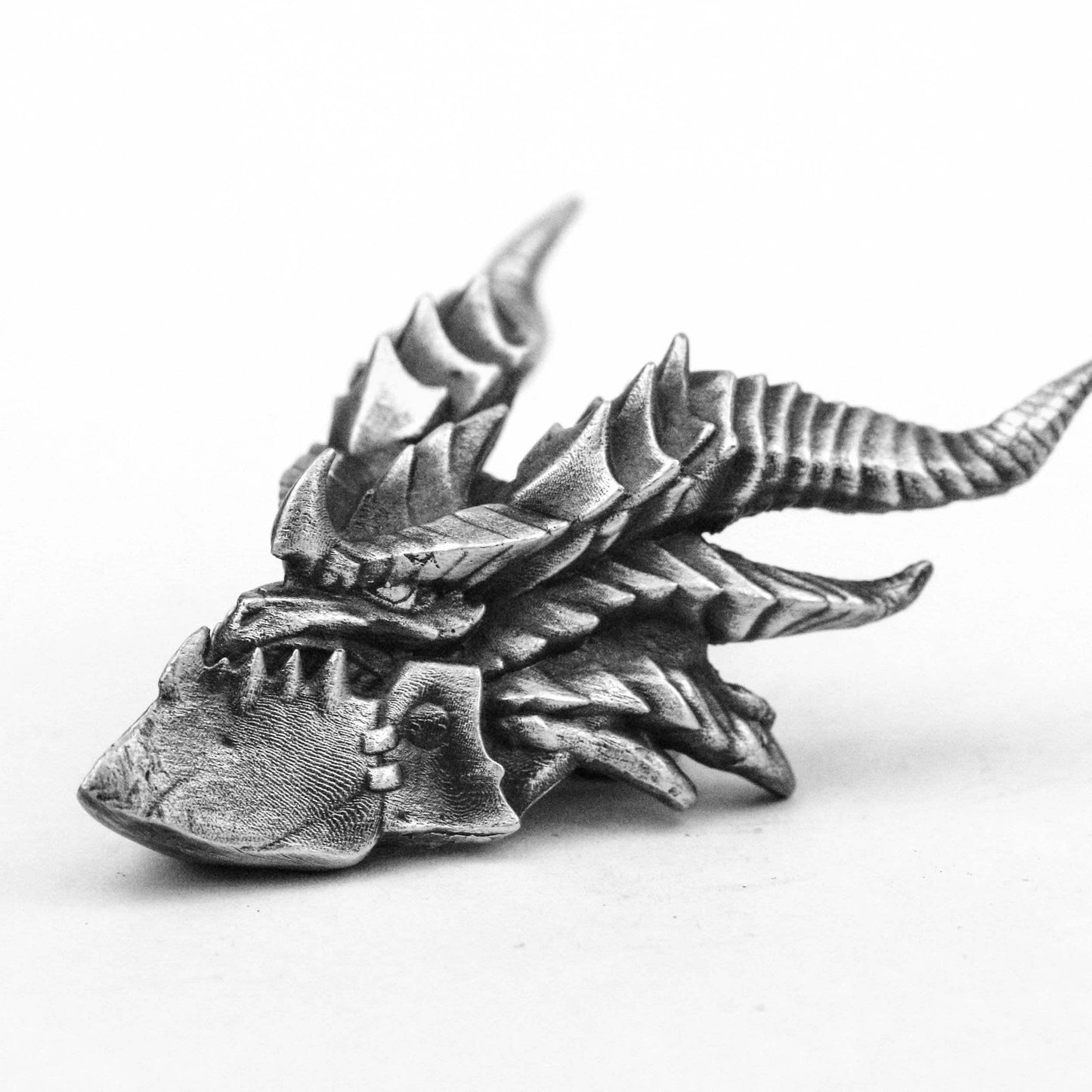 Dragon Commander Pendant - Solid Brass Handmade Fantasy Creature Necklace