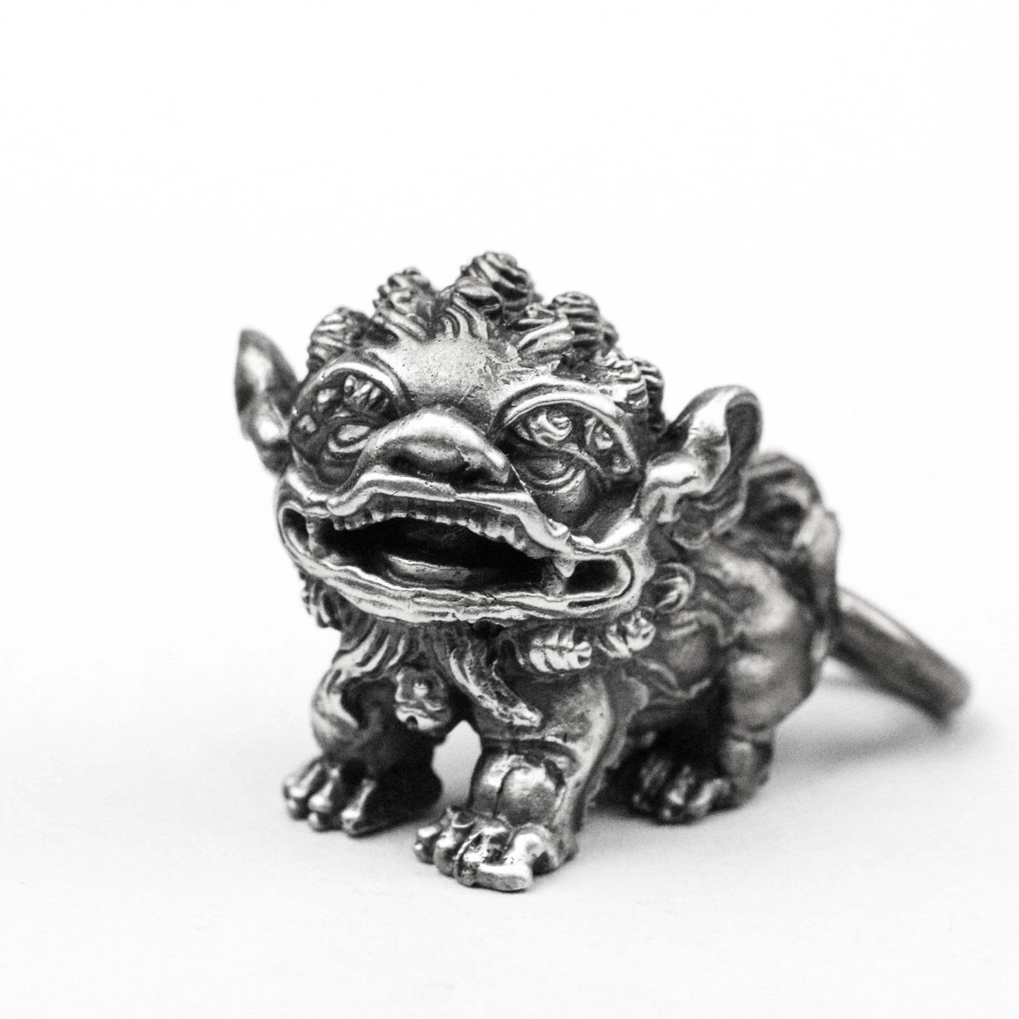 Lion Pendant Chinese Stone Lion Pendant Cute Lion Pendant Holy Beast Necklace Brass Craftsman Making Jewelry