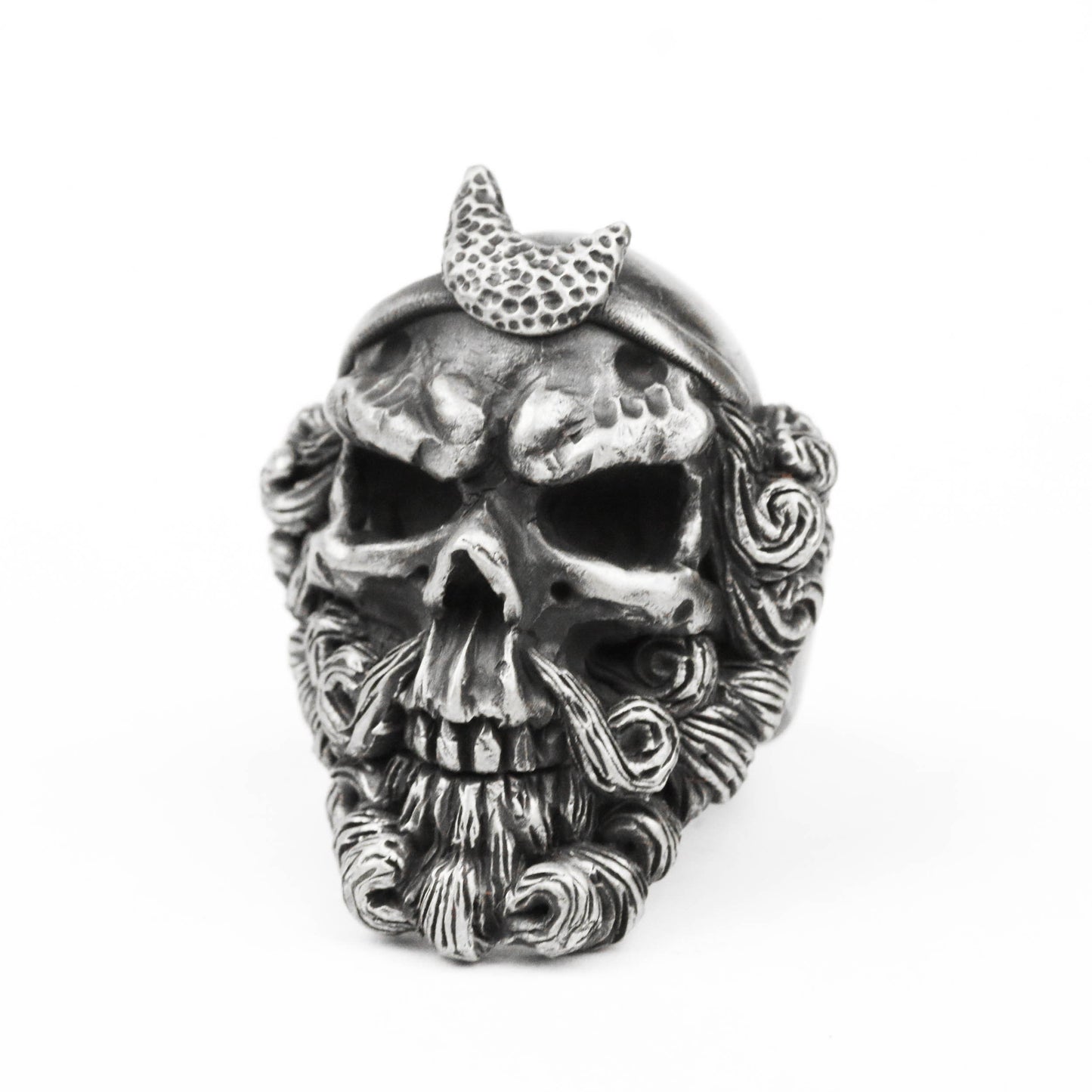 925 silver monkey king skull ring,Dark Skull Ring, Journey to the West Ring, Evil Skull Ring, Sha Wujing Ring, Brass Handmade Jewelry