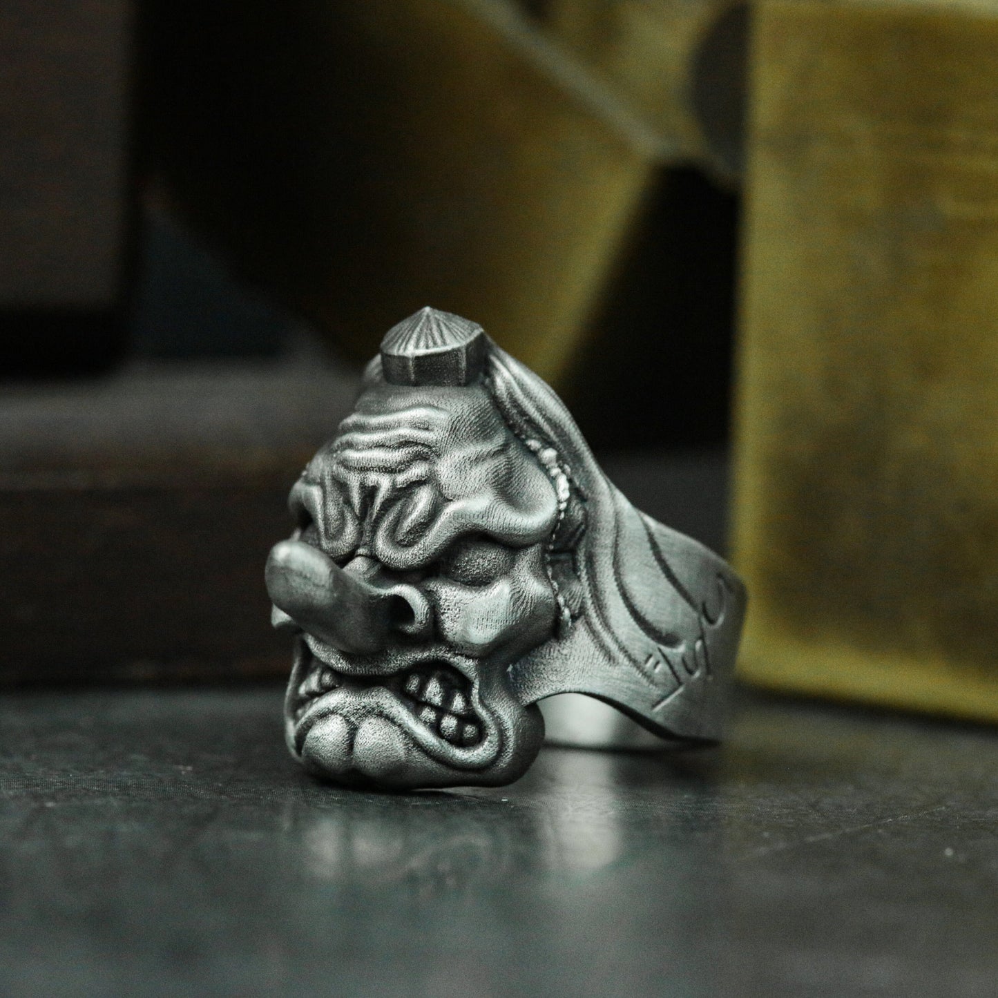 Hyakki Night Walk-Tengu 925 Silver Ring-Japanese Legend Style Ring Gift Personality Handmade Man Ring