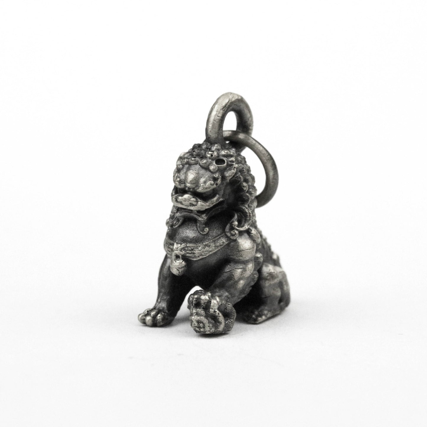 925 silver Lion Pendant, Tang Lion Pendant, Lion Ball Pendant, Chinese Style Lion Necklace, Brass Handmade Jewelry