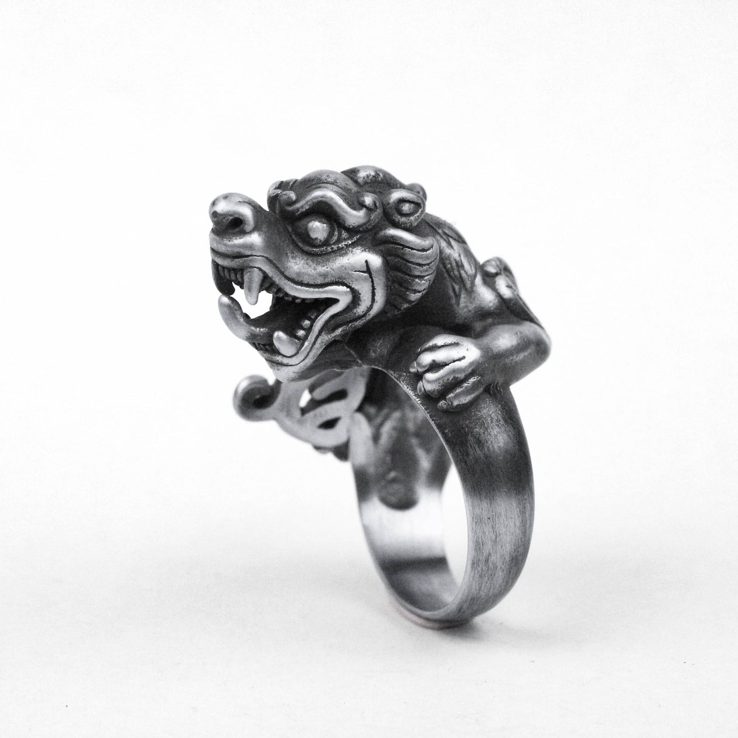 925 silver Beast ring,lion ring,dog ring, poodle ring, animal ring, barking dog ring, brass handmade jewelry