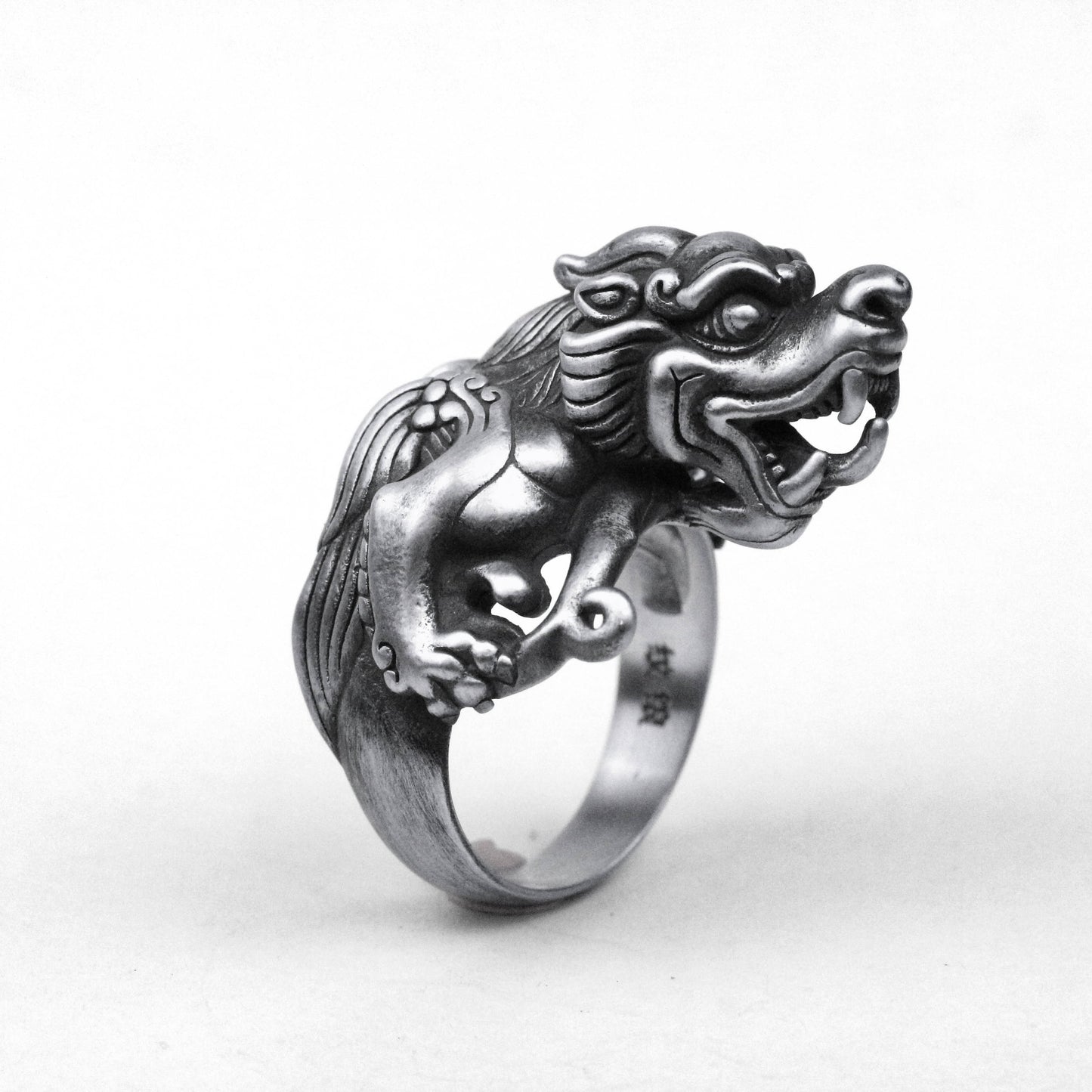 925 silver Beast ring,lion ring,dog ring, poodle ring, animal ring, barking dog ring, brass handmade jewelry