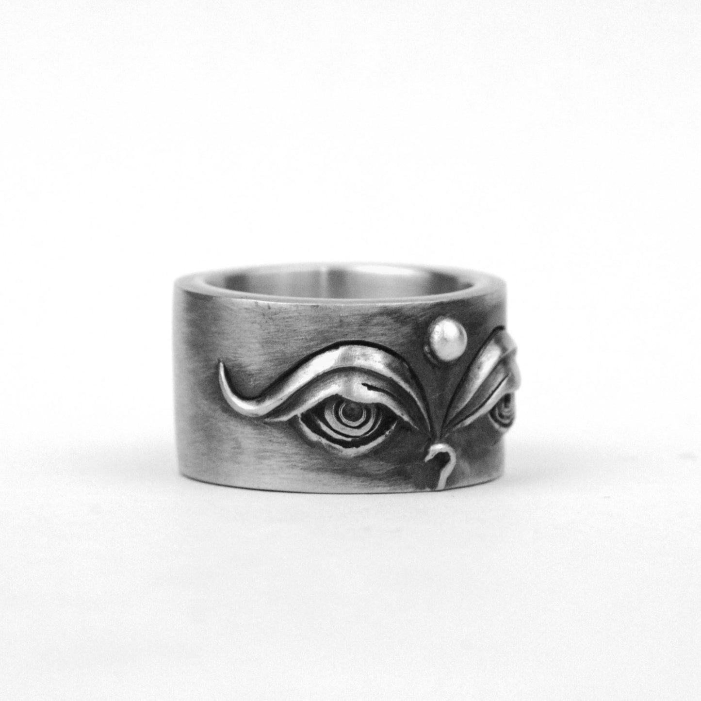 925 silver evil eye ring, Buddha's eye ring, yoga jewelry, Buddhist beliefs, designer handmade, unisex ring