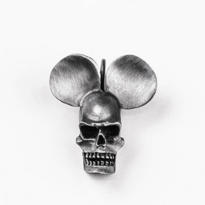 Gothic Rodent Mouse Skull 925 Silver/Brass Pendant Necklace Big Ear Skull Fantasy Jewelry