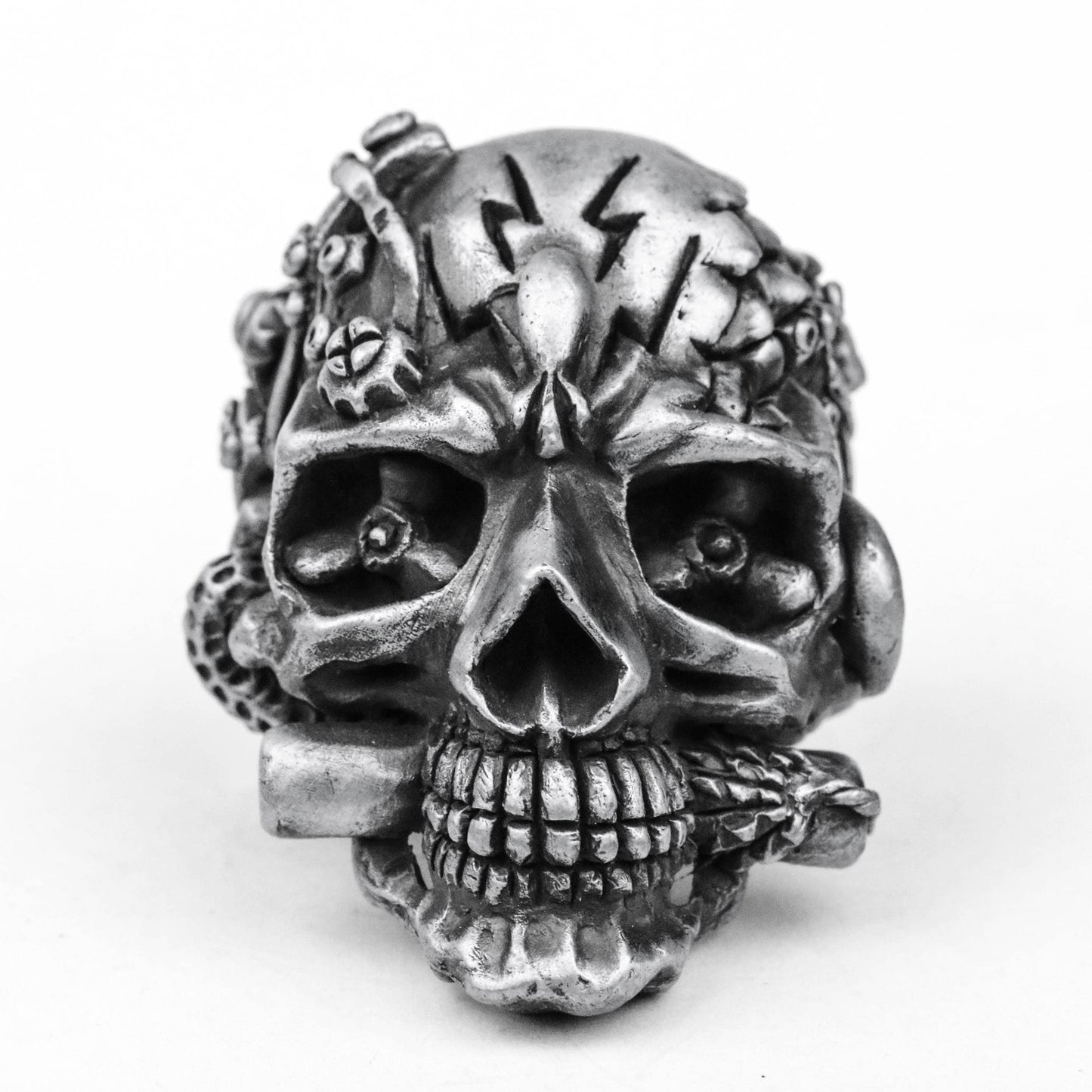 925 silver Sugar skull ring, skull ring, Day of the Dead ring, Day of the Dead jewelry, witch ring, Halloween Mexican skull ring handmade