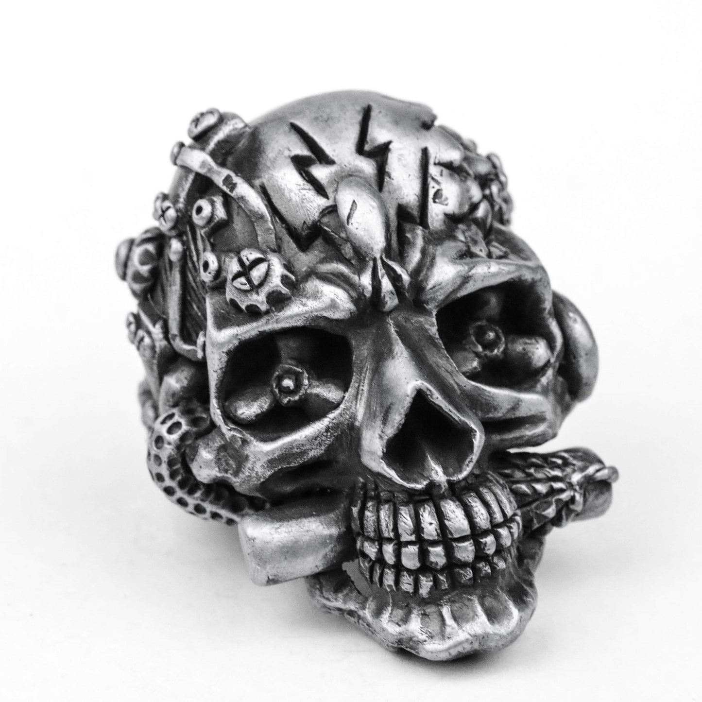 925 silver Sugar skull ring, skull ring, Day of the Dead ring, Day of the Dead jewelry, witch ring, Halloween Mexican skull ring handmade