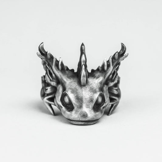 925 silver Axolotl Ring,  Salamander, Water Lizard, Stacking Ring, Tiny Axolotl