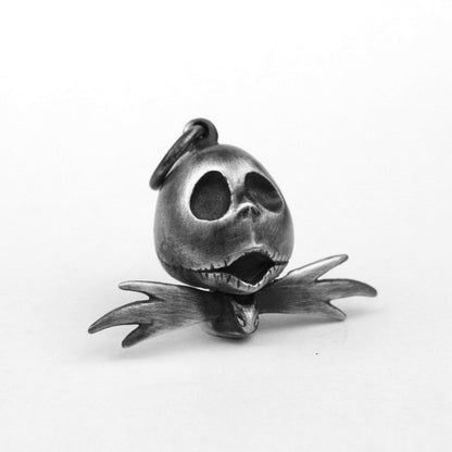 925 Silver Pumpkin Head Skull Gentleman Moon Phase Pendant Christmas Gift Fantasy Jewelry