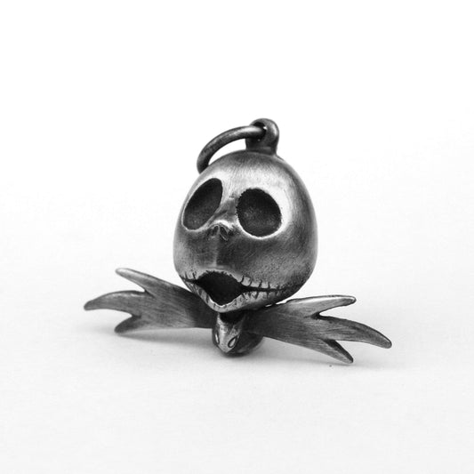 925 Silver Pumpkin Head Skull Gentleman Moon Phase Pendant Christmas Gift Fantasy Jewelry