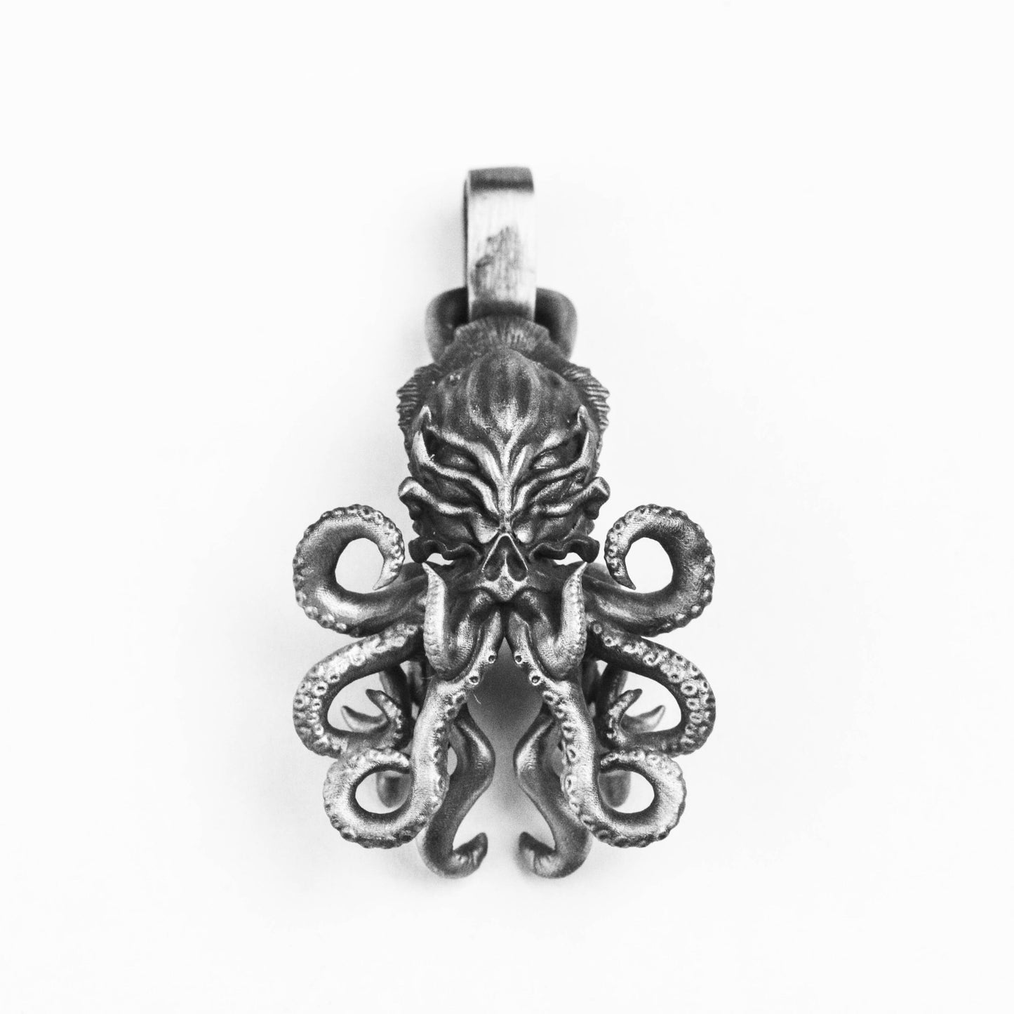 Octopus Necklace, 925 Silver Octopus Pendant, Sea Life Coin Charm, Silver Kraken Necklace, Realistic Octopus Jewelry