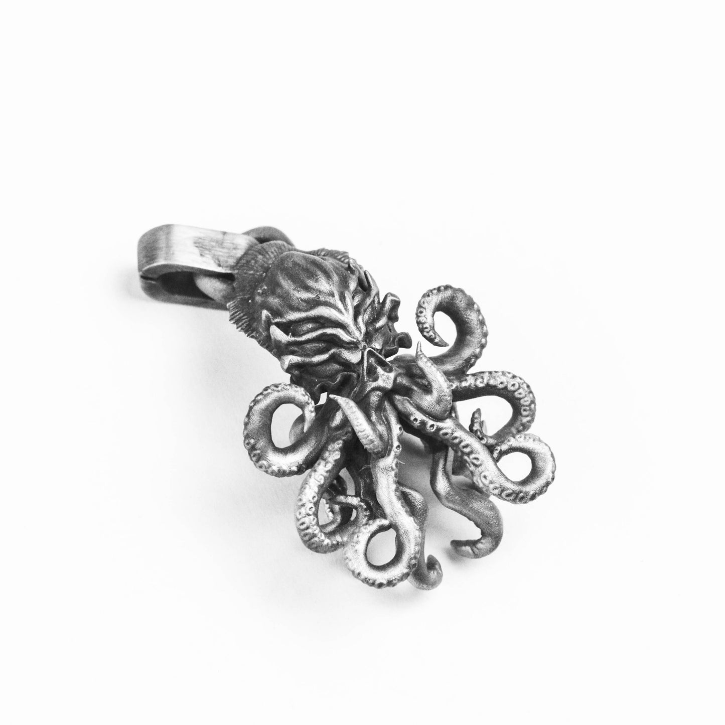 Octopus Necklace, 925 Silver Octopus Pendant, Sea Life Coin Charm, Silver Kraken Necklace, Realistic Octopus Jewelry