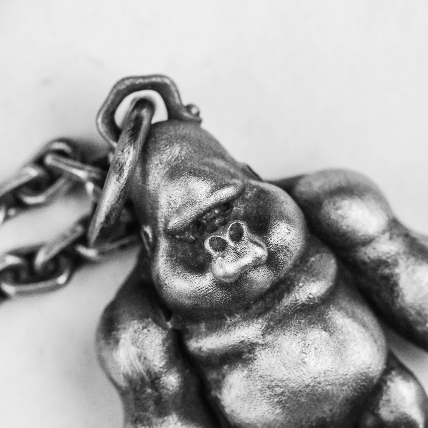 925 silver gorilla pendant, primate, monkey jewelry, gorilla pendant, animal necklace, birthday gift for him, Christmas, graduation gift