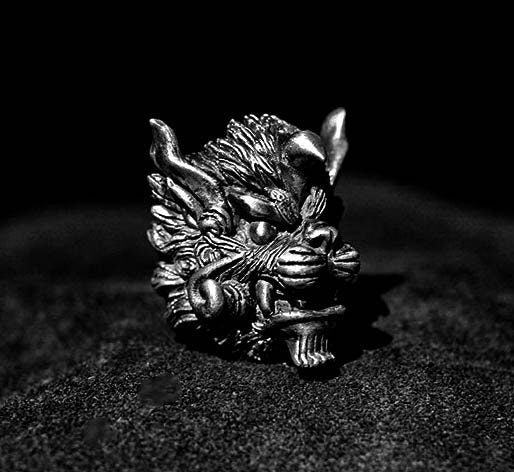 Lion Silver Ring Vintage - Antique Handmade Silver Jewelry - Mascot - Design Leo - Lion Head Ring -