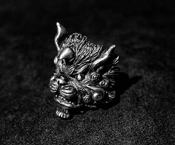 Lion Silver Ring Vintage - Antique Handmade Silver Jewelry - Mascot - Design Leo - Lion Head Ring -