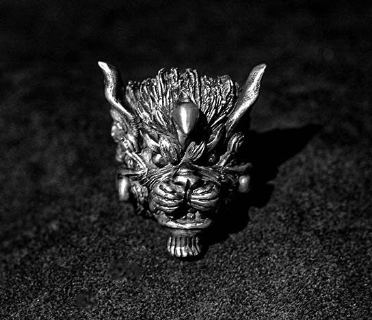 Lion Silver Ring Vintage - Antique Handmade Silver Jewelry - Mascot - Design Leo - Lion Head Ring -