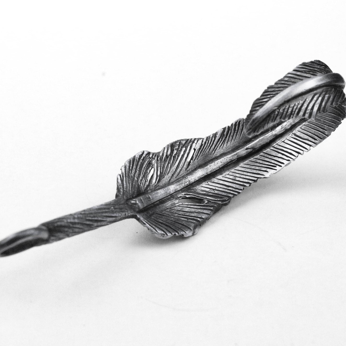 Feather pendant, 925 silver feather necklace, brass handmade jewelry