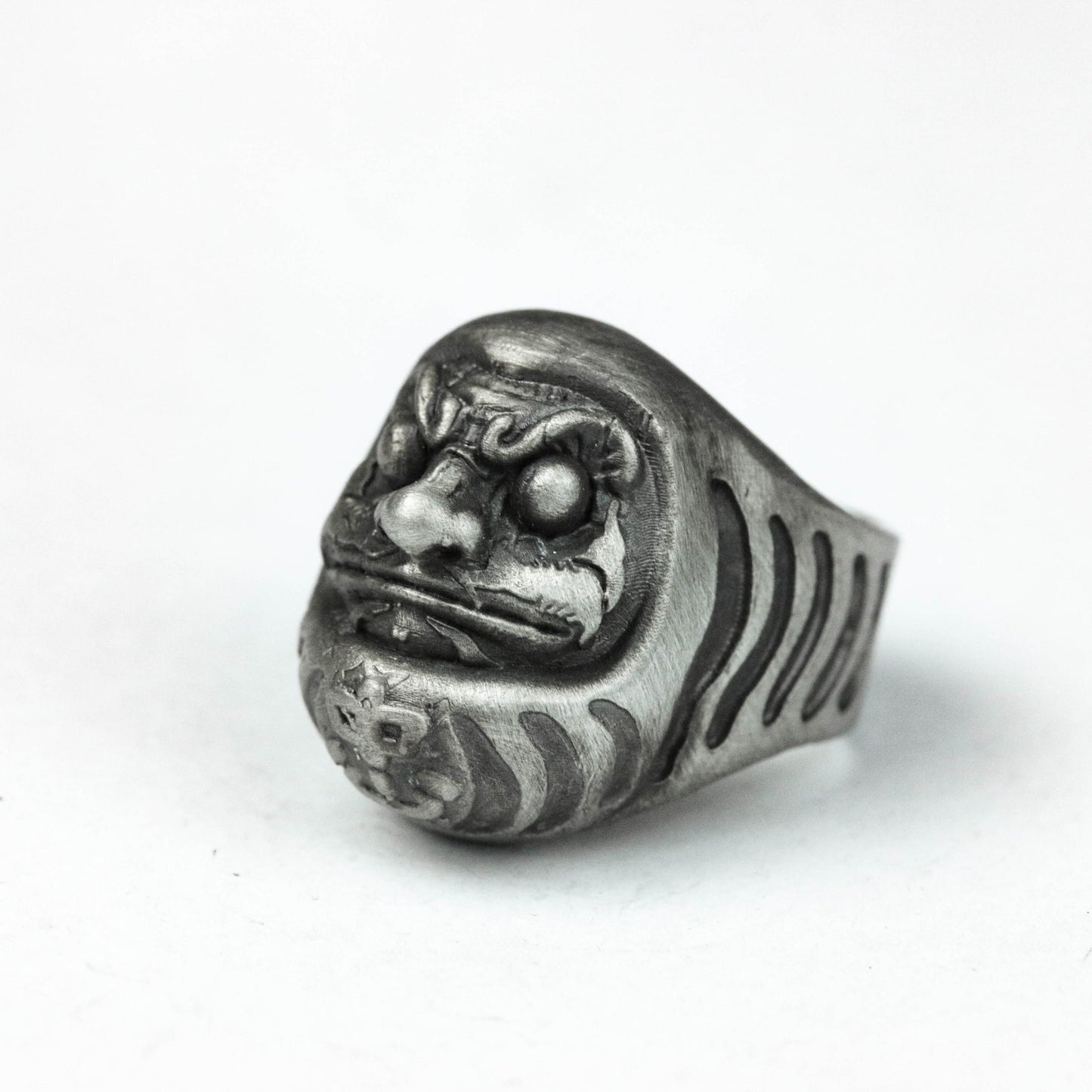 925 silver DARUMA ring Damour Budaoweng ring Japanese doll craftsmen make brass jewelry